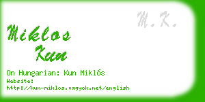 miklos kun business card