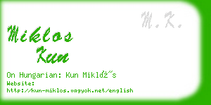 miklos kun business card